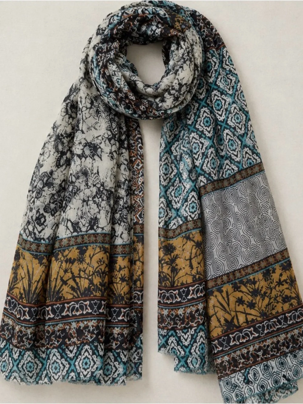 NEW J.Jill Viridian Print Scarf – Sealed in Original Packaging